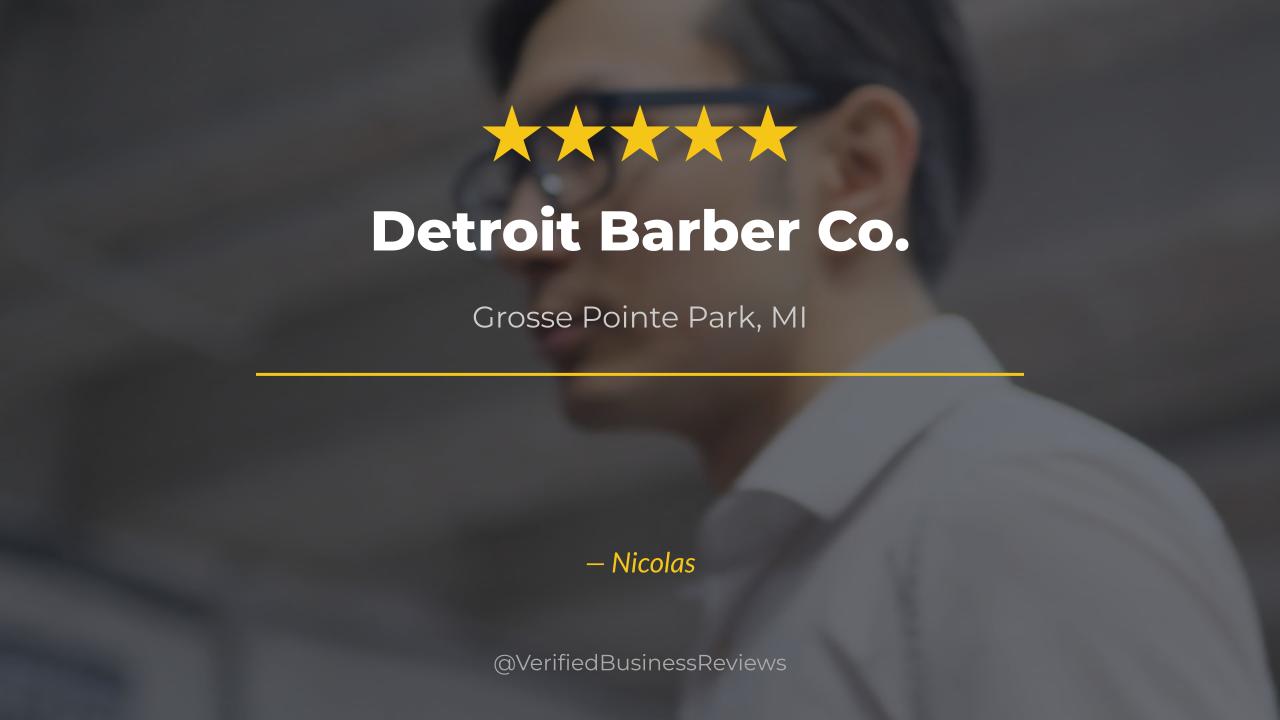 Video thumbnail for Detroit Barber Co. Barbershop & Brand - Grosse Pointe Park